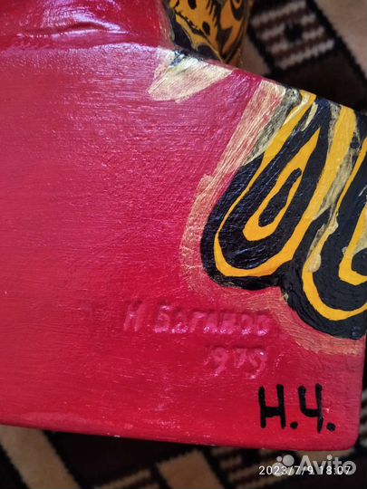 Бюст В. И. Ленина (роспись, хохлома)