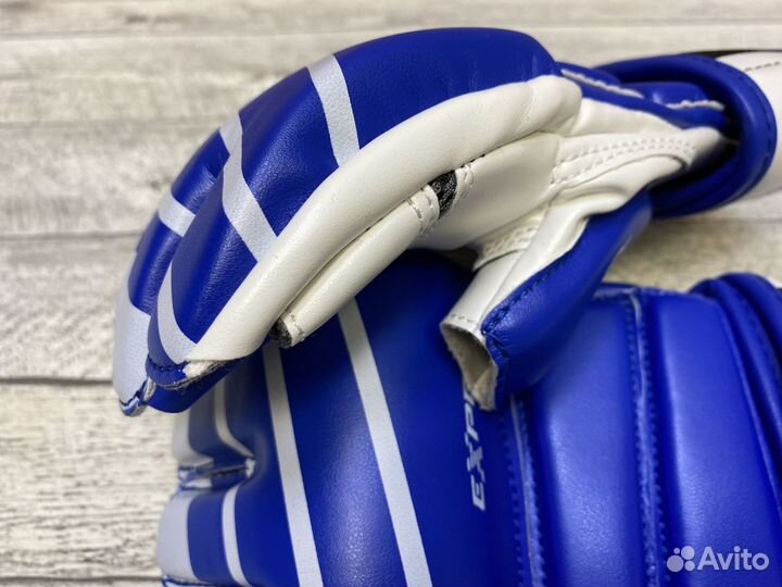 Перчатки для MMA Fight Expert - син/бел