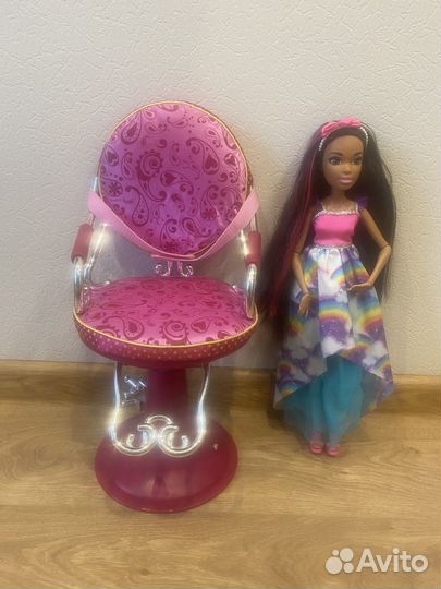 Барби 42 см и стул парикмахера