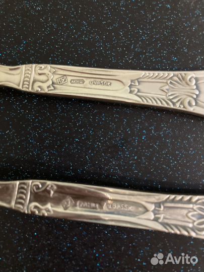 Ложки чайные, десерт мельхиор посеребренные новые