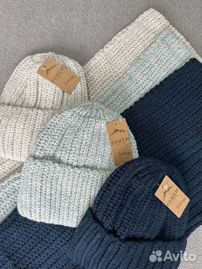 Комплект шапка и снуд женский