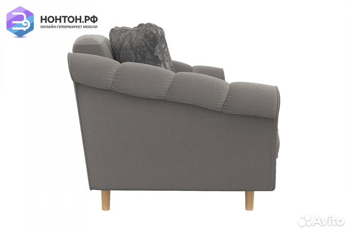 Диван книжка Ника светло-серый