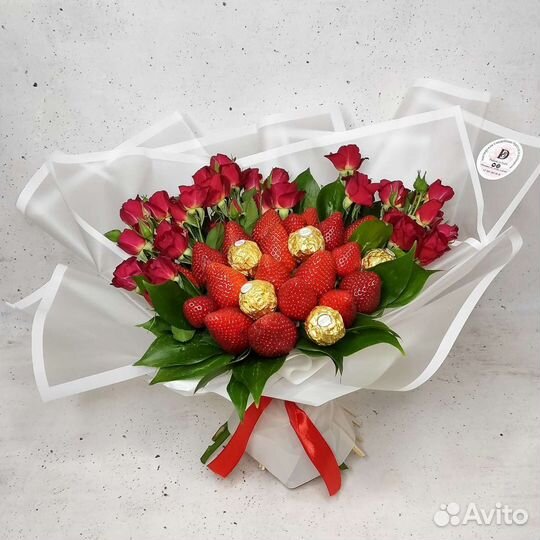 Букет из клубники, клубника в шоколаде