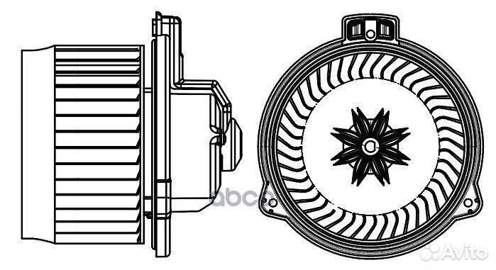 Э/вентилятор отоп. для а/м Honda Fit (01) (RHD)