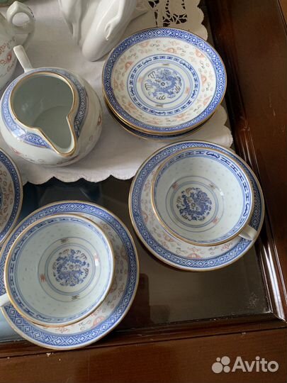 Сервиз чайный рисовое зерно, Китай, фарфор