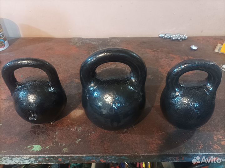 Чугунные гири 32 кг.,16 кг