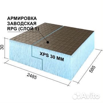 Панель Руспанель рпг односторонняя 1/4 2485х585х30