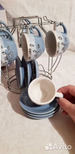 Новый Кофейный сервиз на 6 персон Кофейные чашки