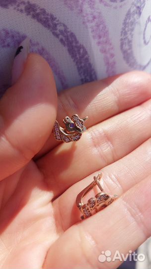 Серебряные серьги детские