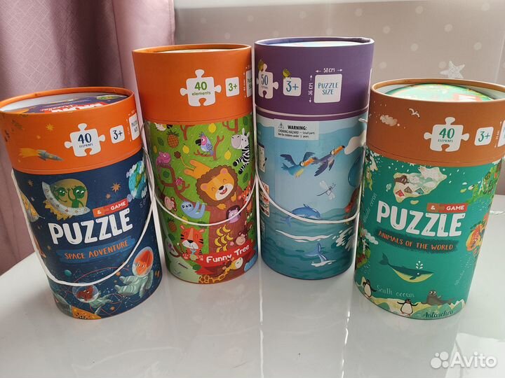 Пазл Mon (4 двусторонних пазла ). Аналог Djeco