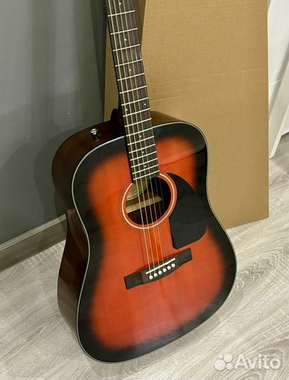 Гитара акустическая fender cd60 новые струны
