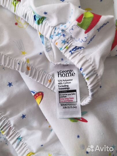 Простынь детская на резинке 60х120 Англия