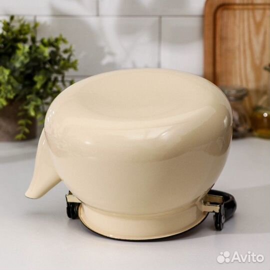 Чайник сферический, 3 л, индукция, цвет слоновая к