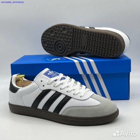 Кроссовки Adidas Samba White/Black (Арт.35171)