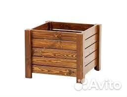 Деревянное кашпо для цветов