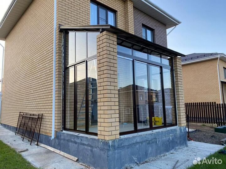 Раздвижная веранда окна остекление