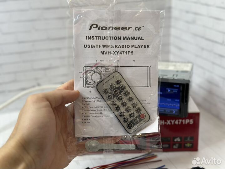 Магнитола 1 din pioneer с блютуз и экраном