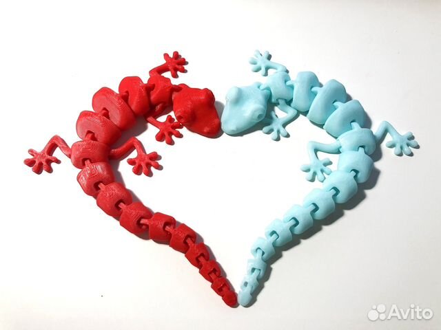 Игрушка ящерица подвижная. Антистресс. Набор 3 шт