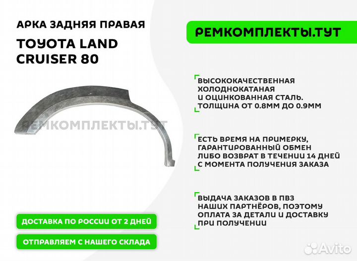 Арка задняя правая Toyota Land Cruiser 80