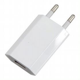 Сетевое зарядное устройство iPhone/iPod USB белое (сзу) (5 V, 1000 mA) Rexant