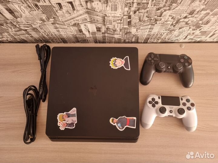 Sony PS4 Slim 1 Tb + 17 Игр + 2 геймпада