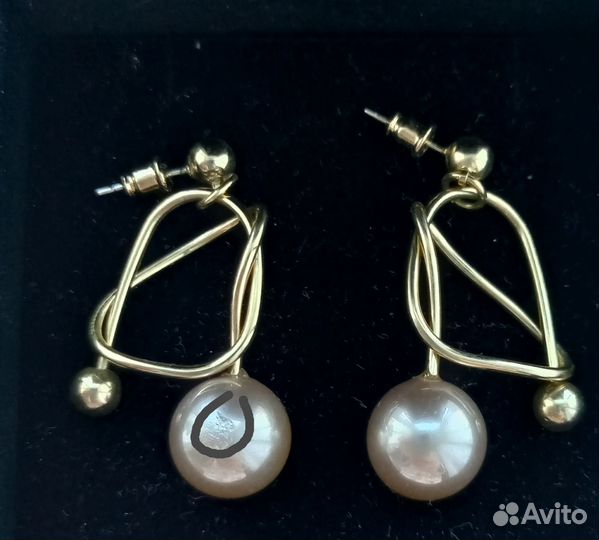 Серьги с искусственным жемчугом