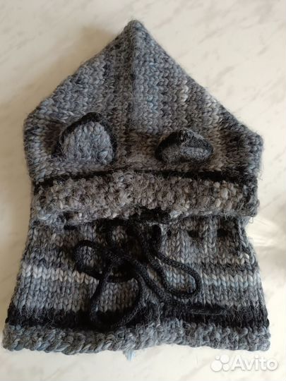Капор капюшон женский вязаный