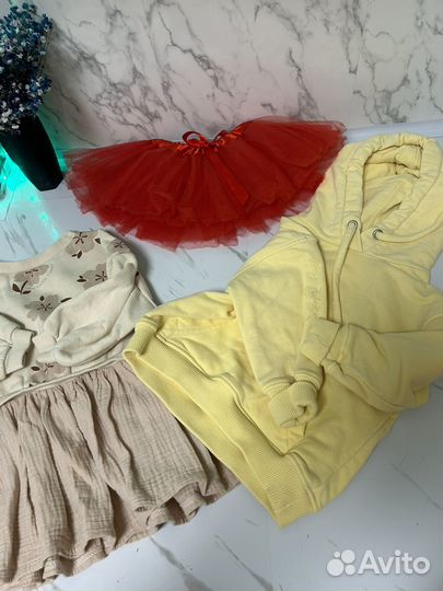 Детские вещи для девочки пакетом 92-98