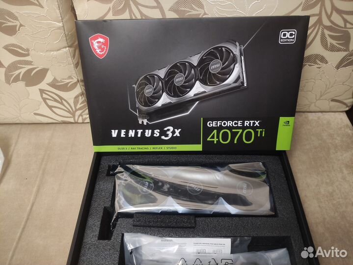 Видеокарта MSI nvidia RTX 4070 Ti ventus 3X E1 12G