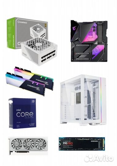 Топовый компьютер в кастом сборке с водянкой