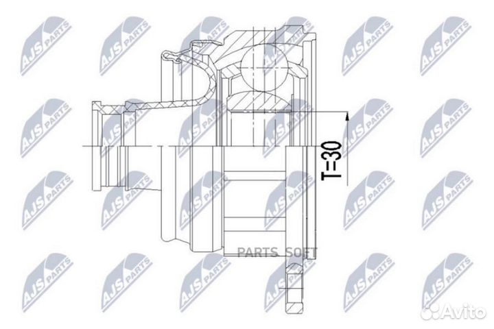 NTY npwms056 NPW-MS-056 ШРУС внутренний к-кт\ Mits