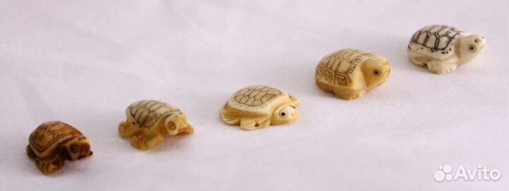 Черепаха - Нэцкэ из Кости резная Подвеска ru*47-2a
