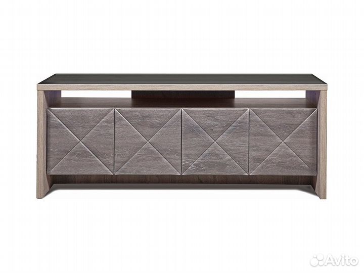 Тумба 4Д монако, Сосна натуральная + Дуб шато