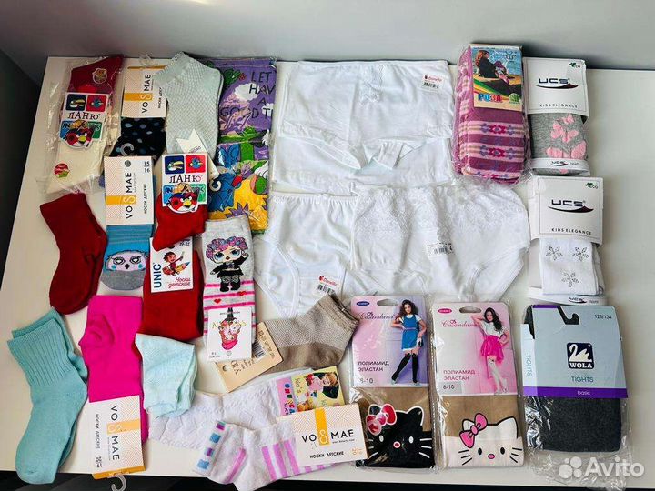 Новое белье на девочку трусики носочки колготки