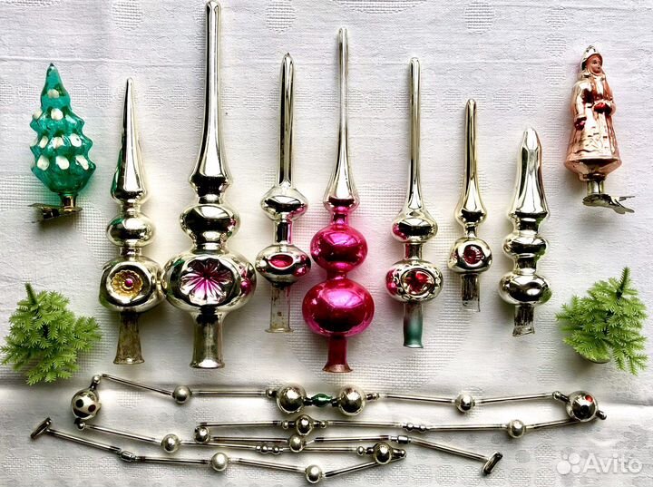 Елочные игрушки на прищепках СССР