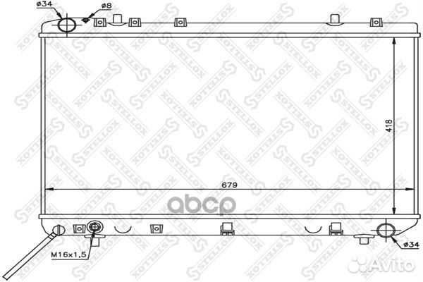 10-25689-SX радиатор системы охлаждения Ssang
