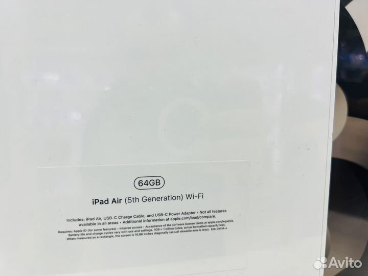 Новый iPad Air 5 (M1, 2022) 64Gb WiFi. Рассрочка