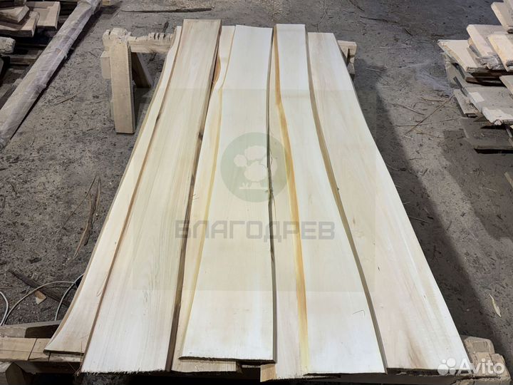 Доска Необрезная доска липа 20мм термо