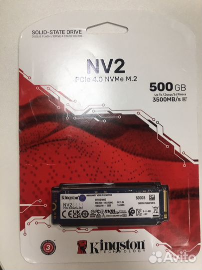SSD накопитель Kingston NV2 SNV2S/500G