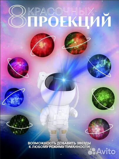 Ночник проектор звездного неба Астронавт