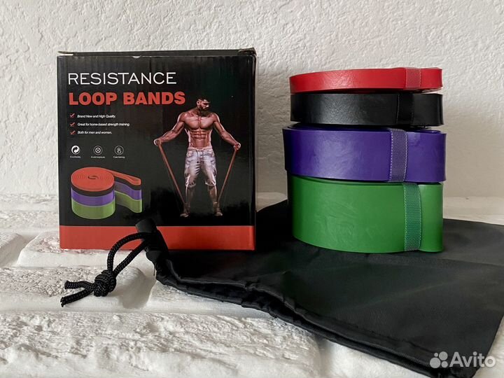 Фитнес резинки 4 шт (петли, эспандеры, жгуты)