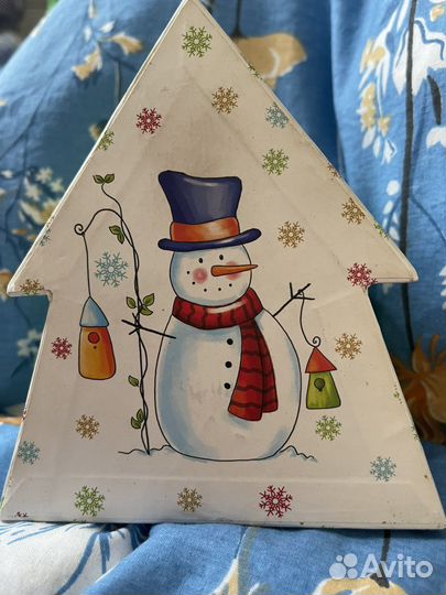 Кружка новогодняя фарфор олень снеговик 300мл