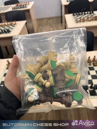 Шахматные фигуры Стаунтон №4 с утяжелителем