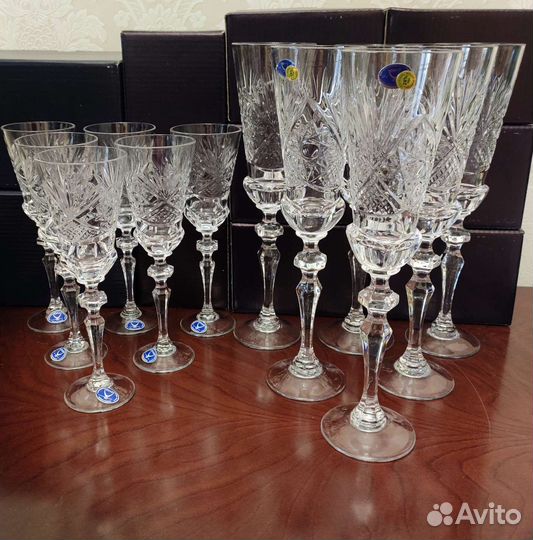 Фужеры хрустальные СССР новые 18см