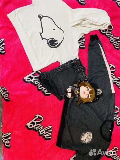 Пакет фирменных вещей на доставке