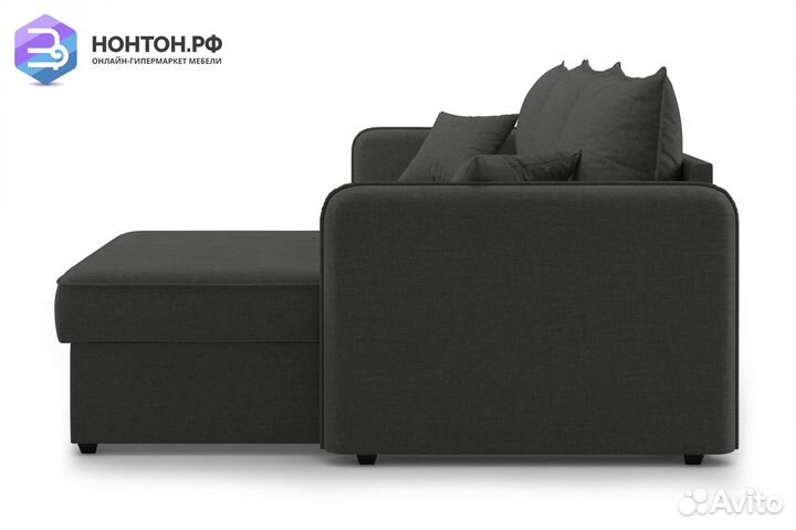 Угловой диван дельфин Нельсон серый