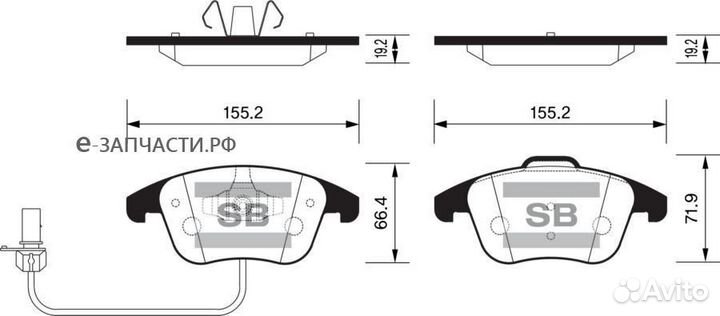 Sangsin brake SP2144 Колодки торм.пер