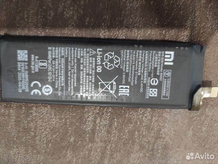 Аккумулятор на xiaomi mi note 10 lite