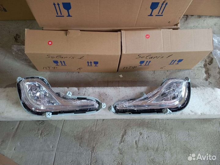 Hyundai solaris 1 противотуманная фара передний
