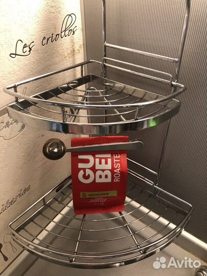 Навесная полка на рейлинг угловая и прямая